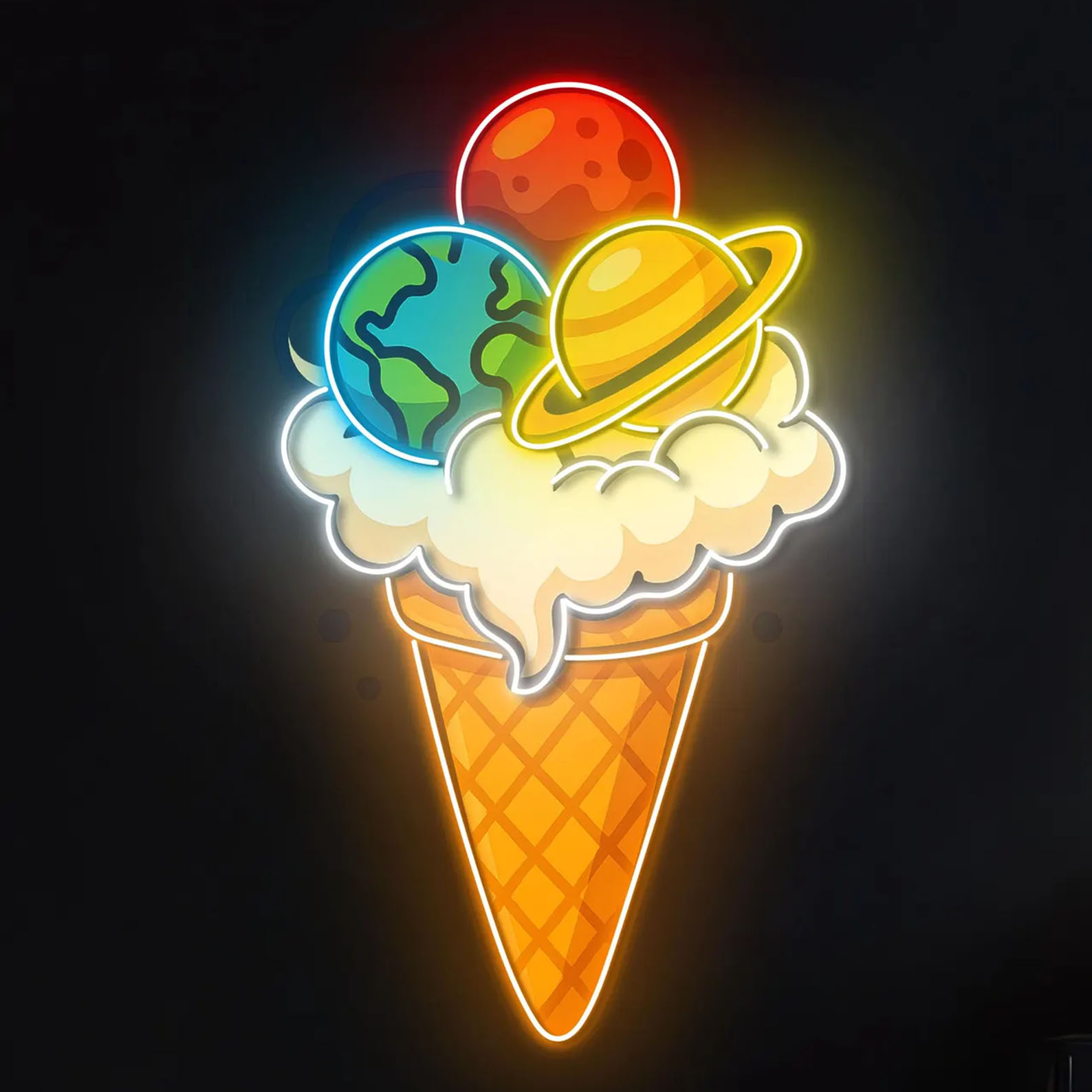 Neon Sign Party - Ice Cream Neon Sign for Wall
