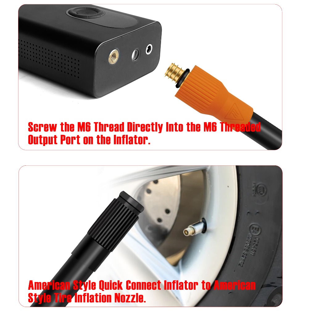 M6 M8 Tire Inflator Extension  - đánh giá và giá Balloon Pump Hand