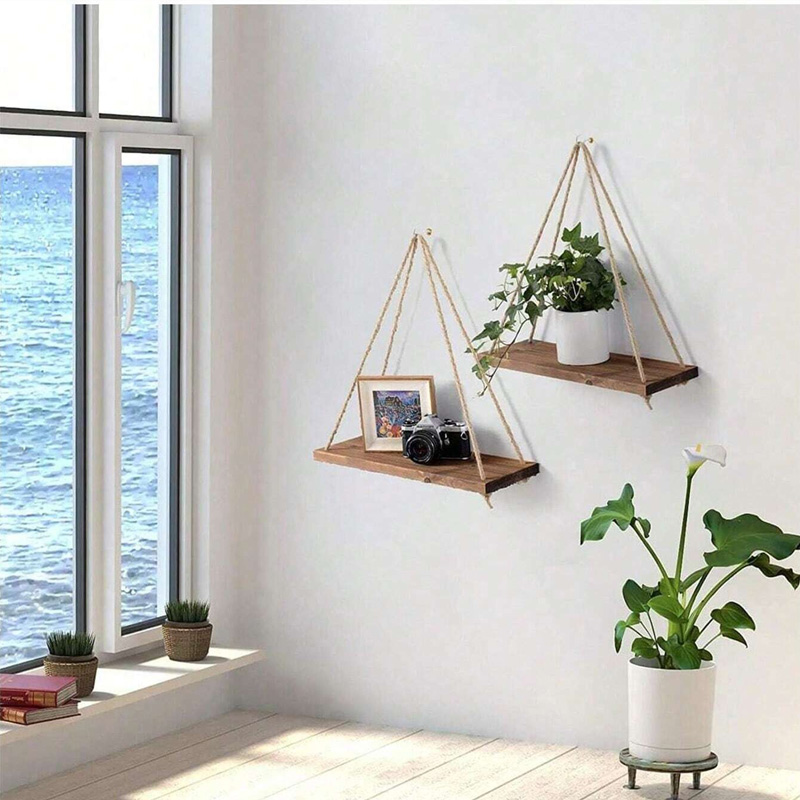 Wooden Swing Hanging Hemp Rope - đánh giá và giá Flower Wall Panel