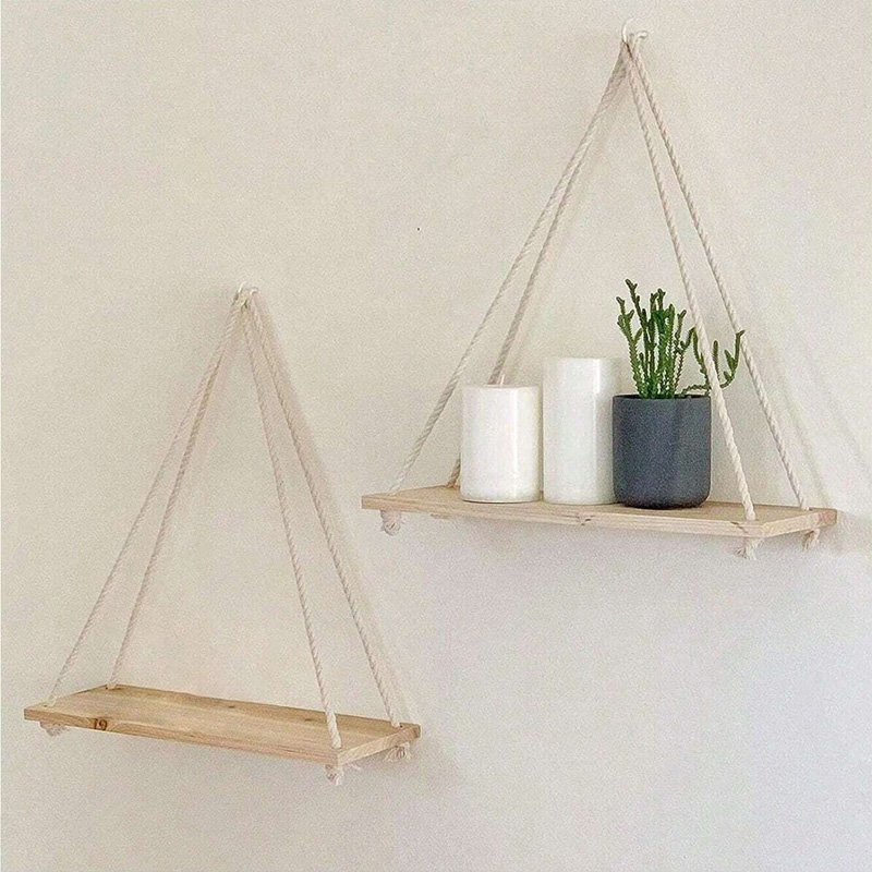 Wooden Swing Hanging Hemp Rope - đánh giá và giá Flower Wall Panel