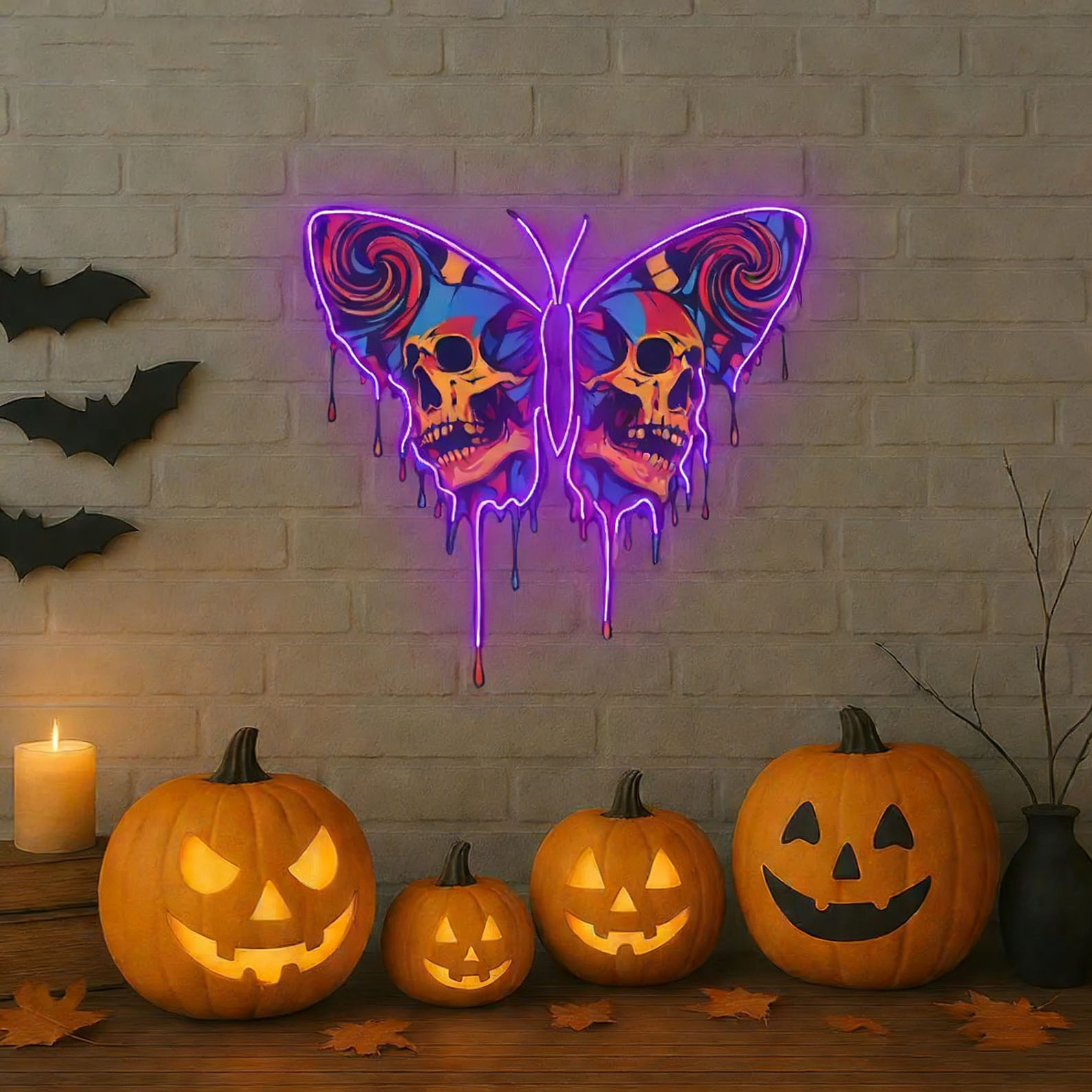 Skull Butterfly Neon Sign,Whim - đánh giá và giá Neon Sign Party