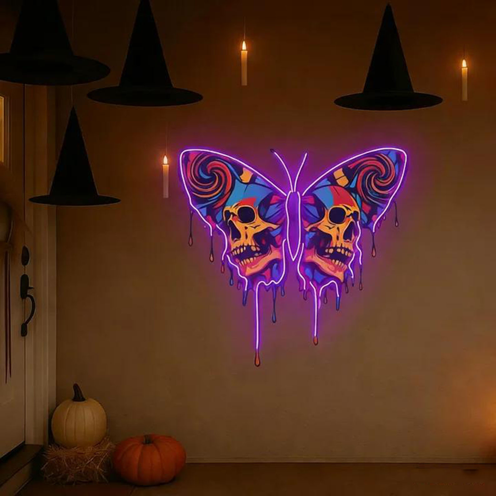 Skull Butterfly Neon Sign,Whim - đánh giá và giá Neon Sign Party