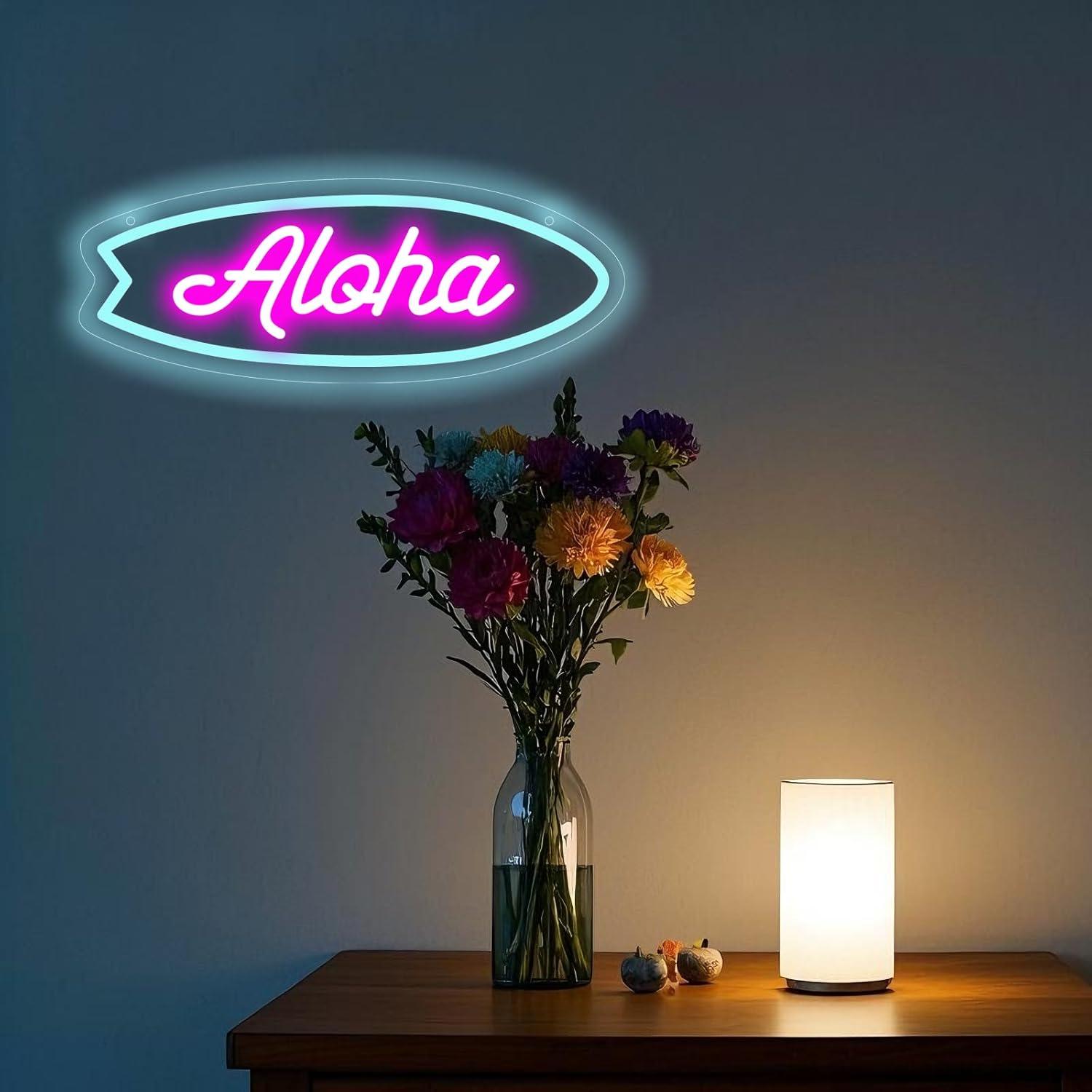 Aloha Surfboard Neon Sign Trop - đánh giá và giá Neon Sign Party