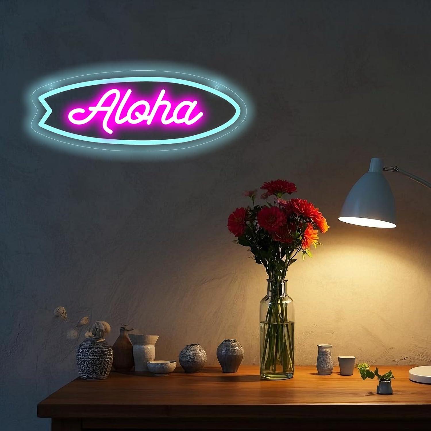 Aloha Surfboard Neon Sign Trop - đánh giá và giá Neon Sign Party