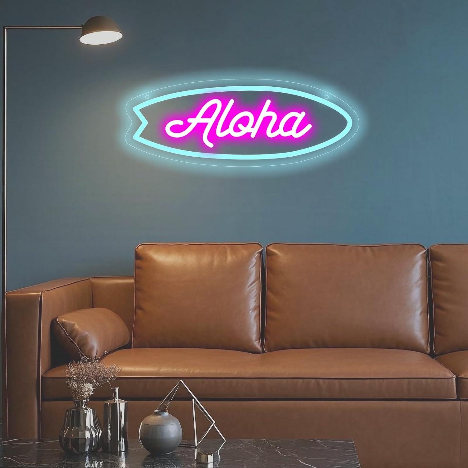 Aloha Surfboard Neon Sign Trop - đánh giá và giá Neon Sign Party