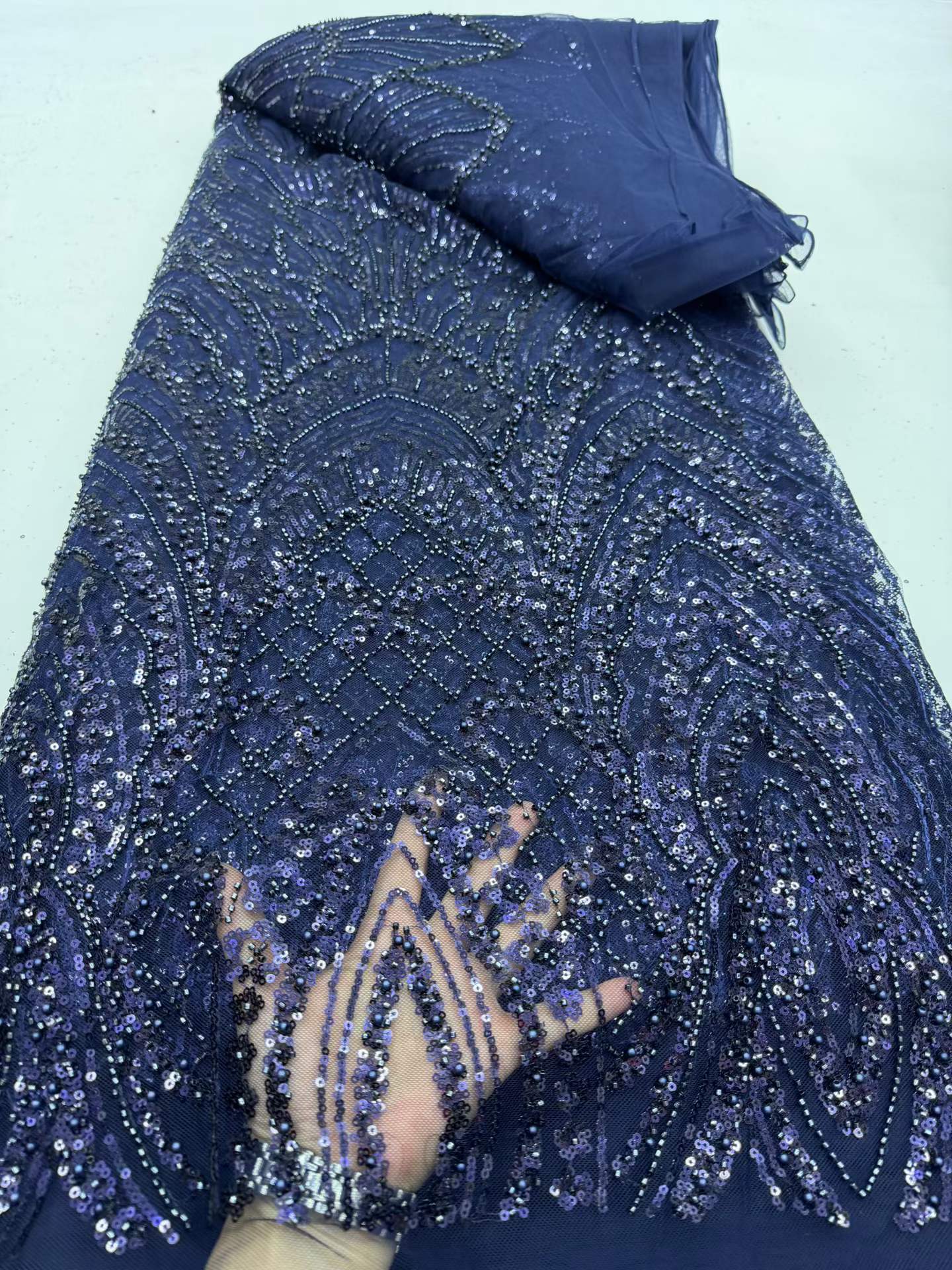 Luxury African Lace Fabric 202 - đánh giá và giá Glitter Tablecloth
