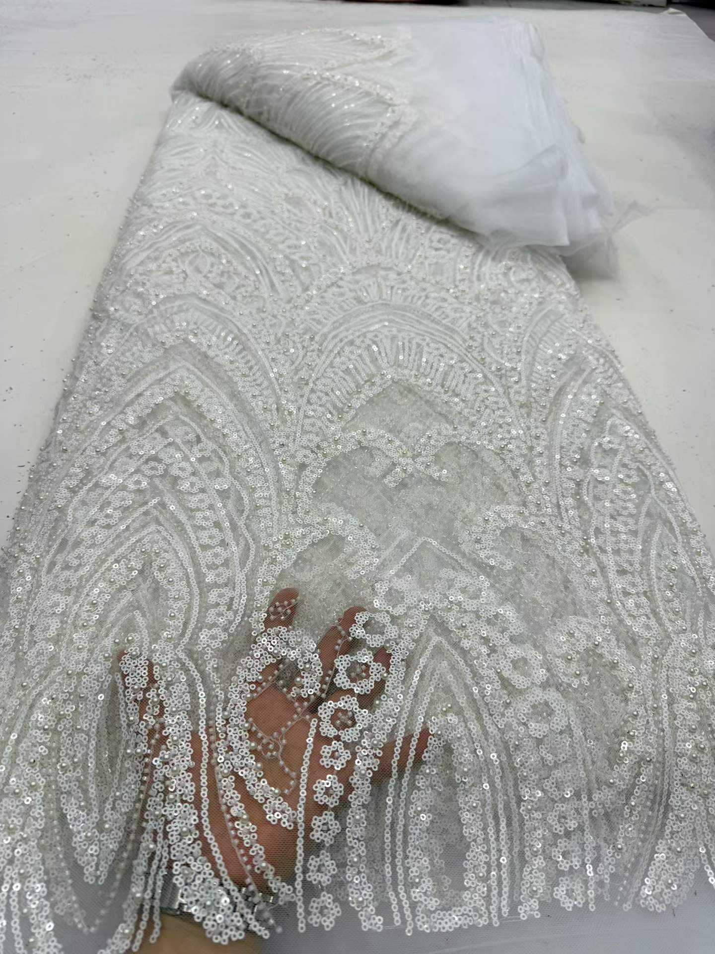 Luxury African Lace Fabric 202 - đánh giá và giá Glitter Tablecloth